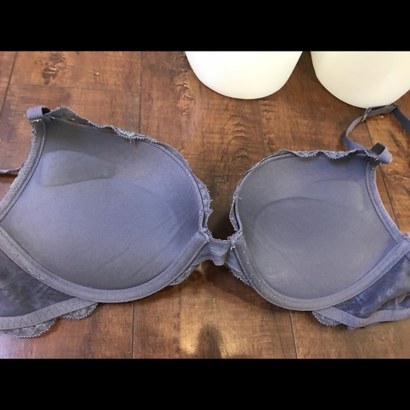 La Senza Grey Lace Padded Push-Up Bra A36 - Picture 3 of 10